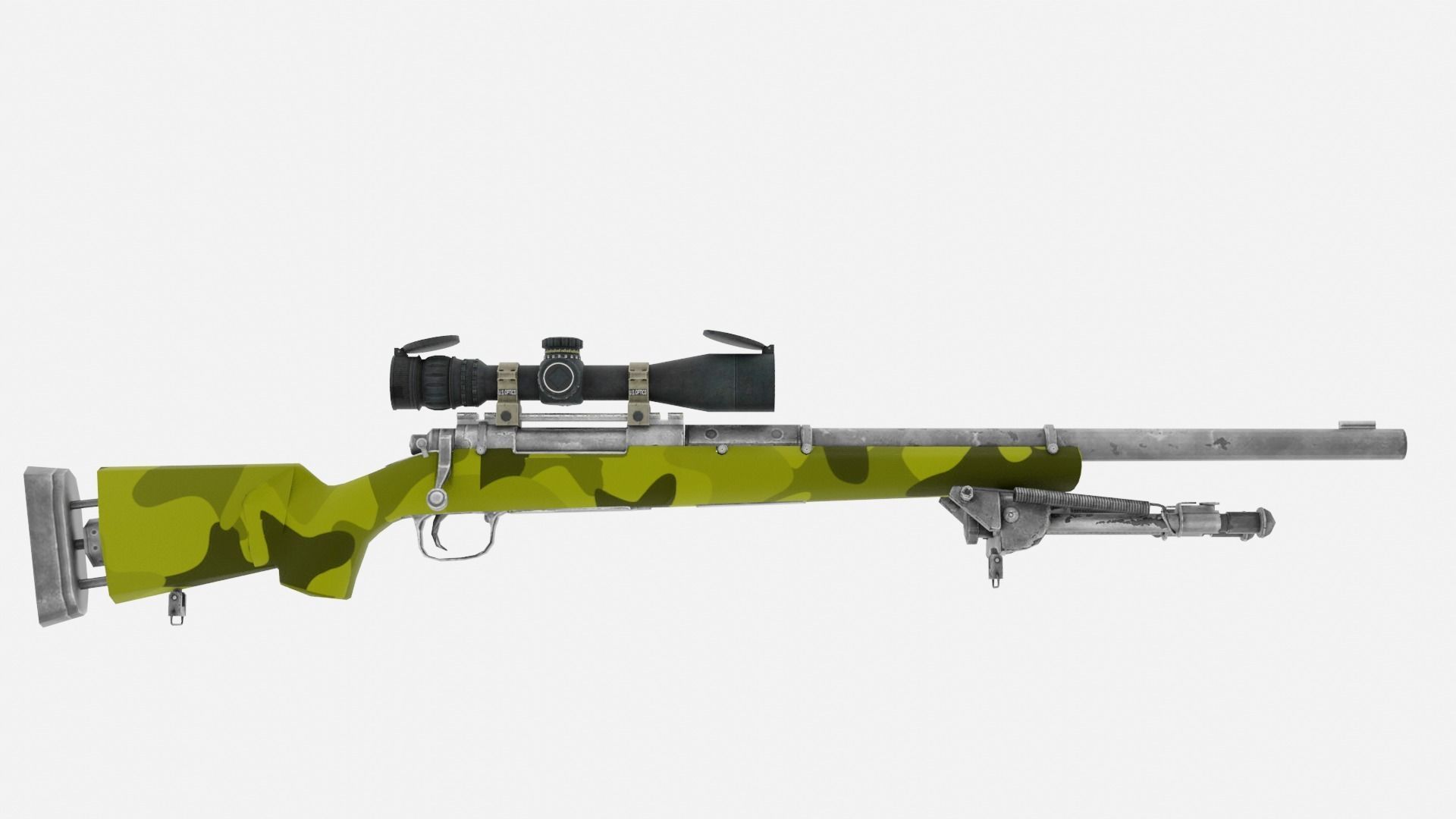 m24 sniper riffle Low-poly 3D model_7