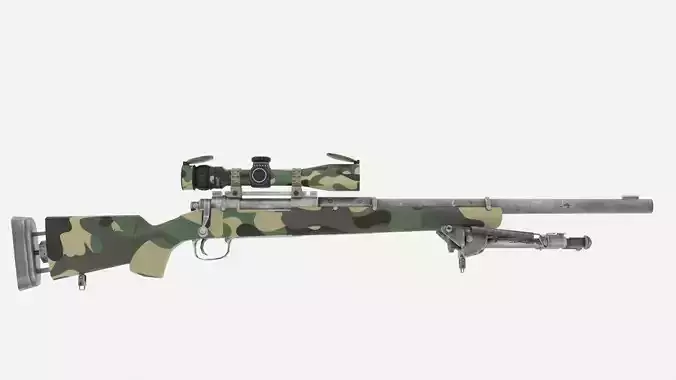 m24 sniper riffle Low-poly 3D model