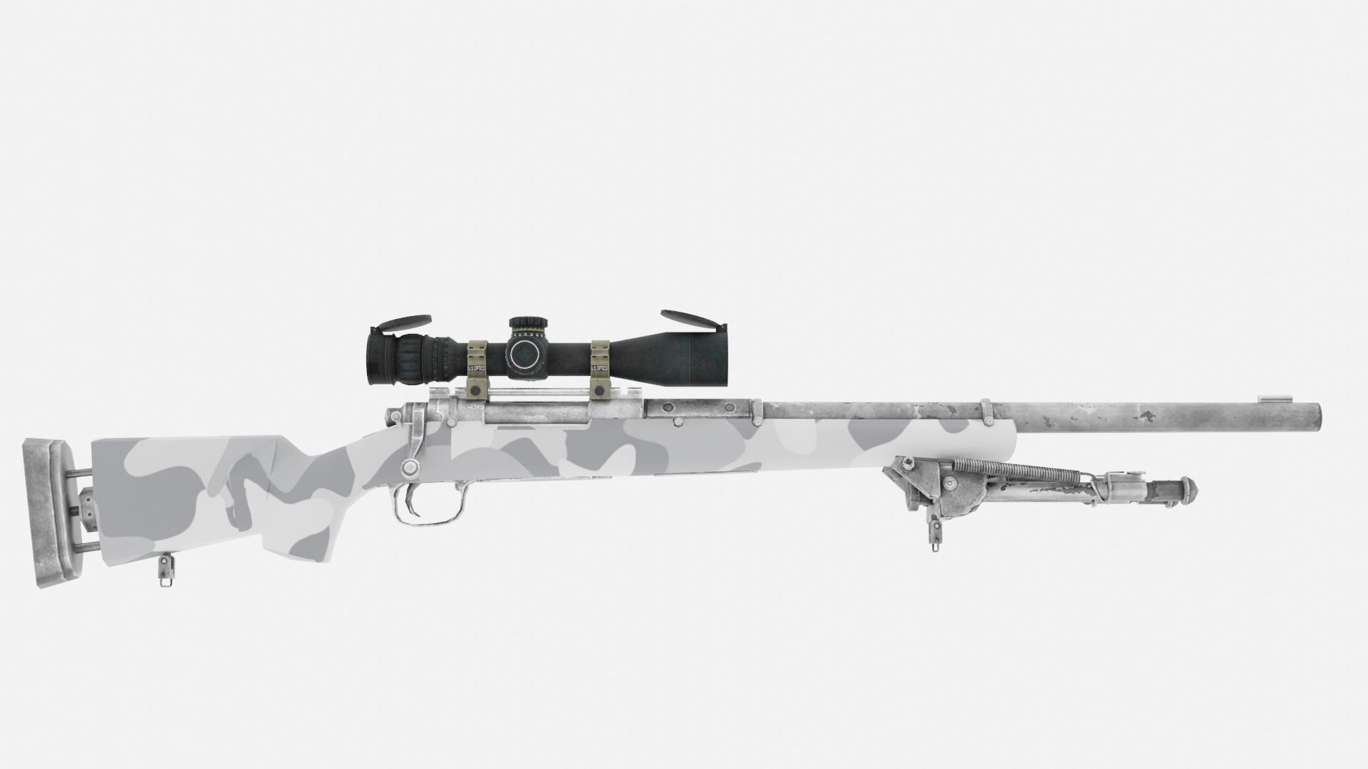 m24 sniper riffle Low-poly 3D model_6