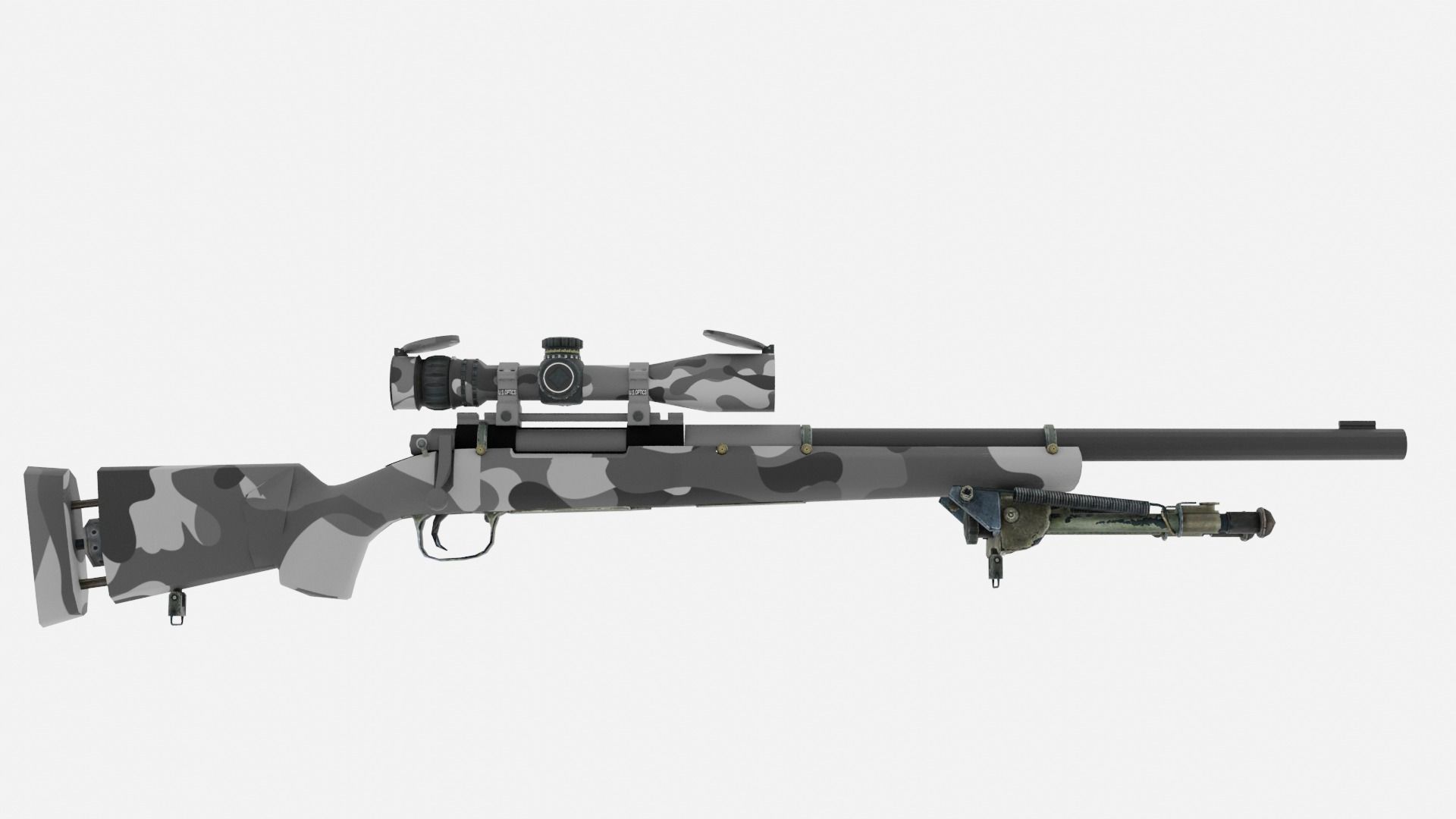 m24 sniper riffle Low-poly 3D model_8
