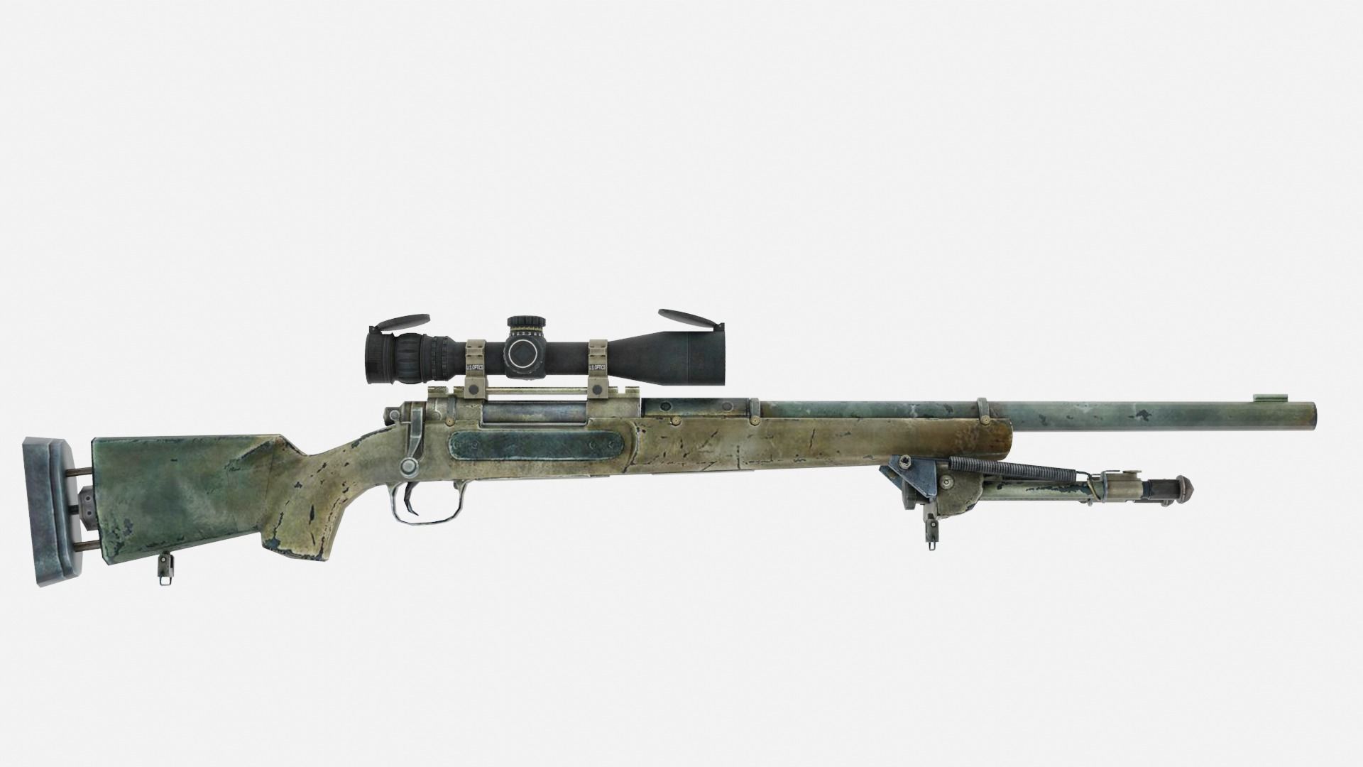 m24 sniper riffle Low-poly 3D model_5