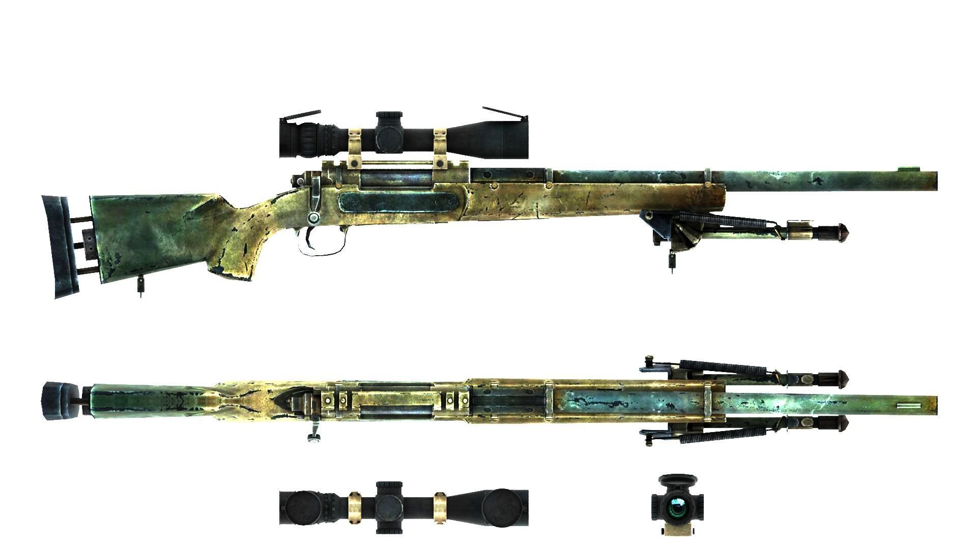 m24 sniper riffle Low-poly 3D model_10