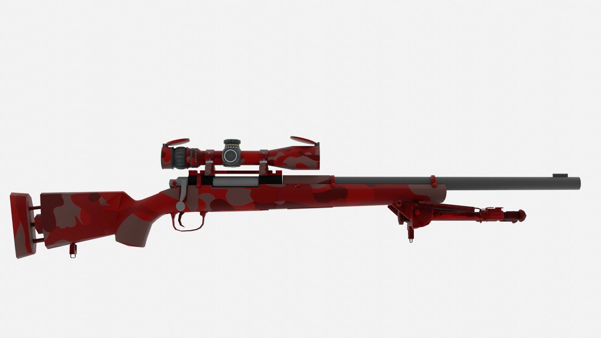 m24 sniper riffle Low-poly 3D model_9