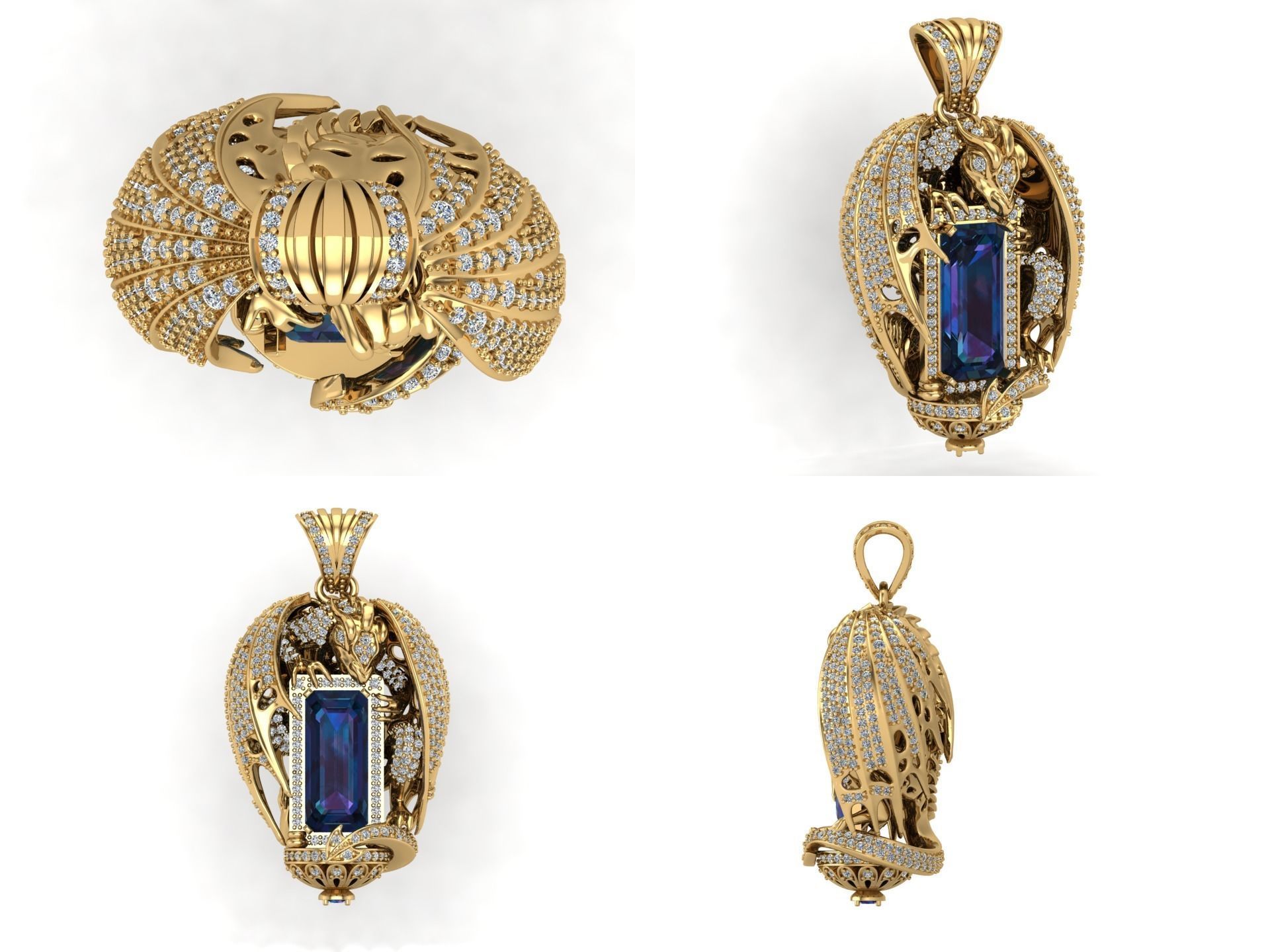 Pendant k22 3D print model_3