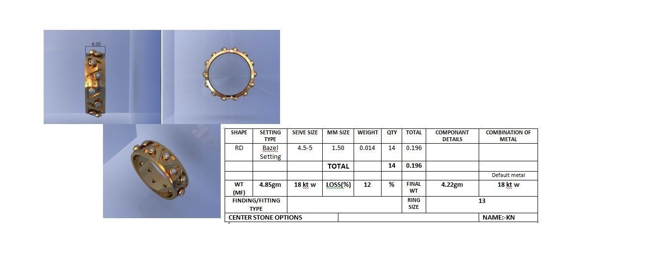 Band ring - 85 3D print model_3
