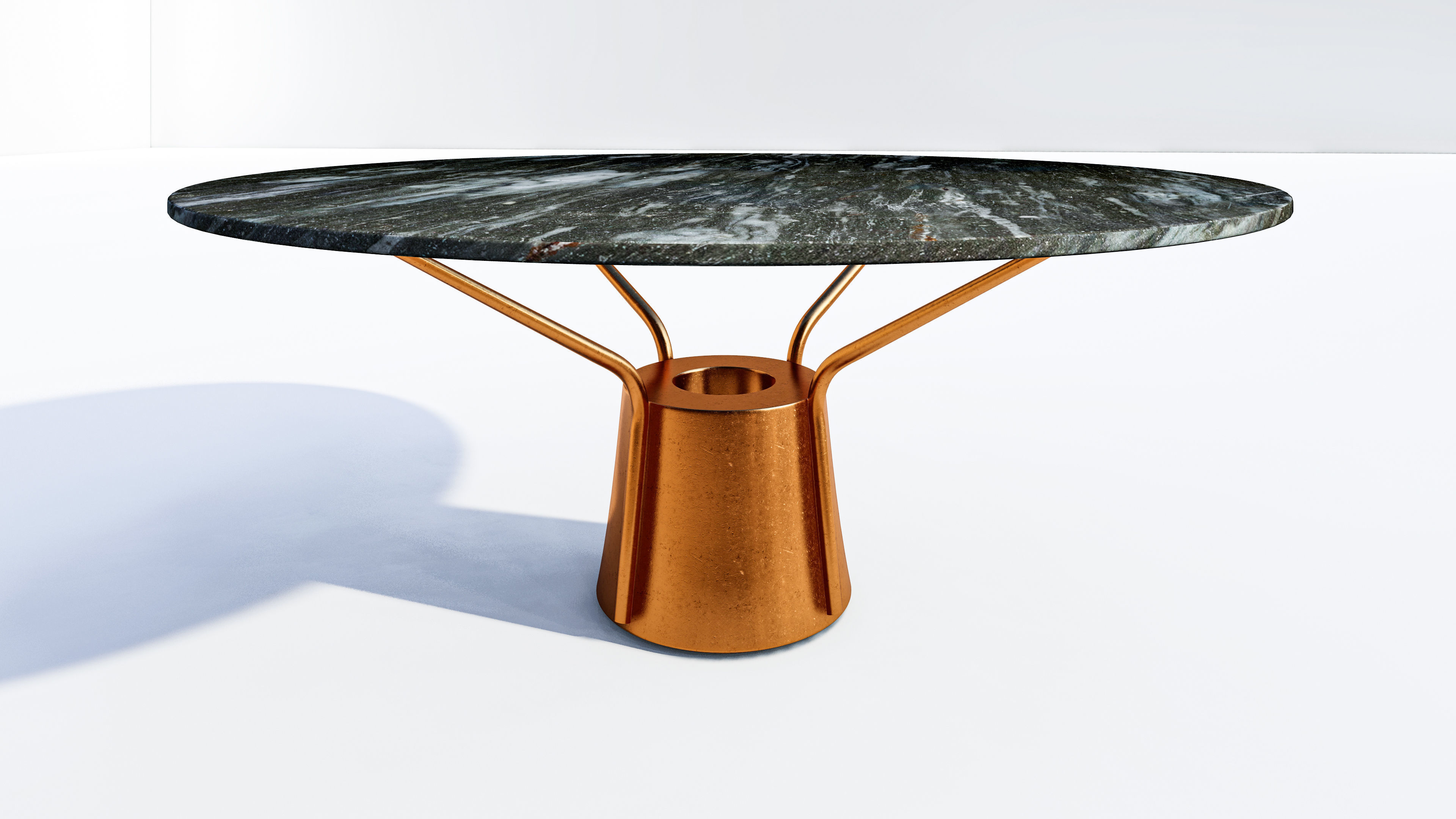 Coffee Round Table Low-poly 3D model_2