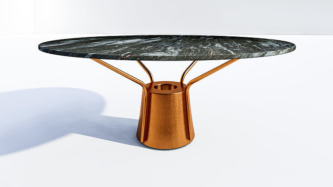 Coffee Round Table Low-poly 3D model 3