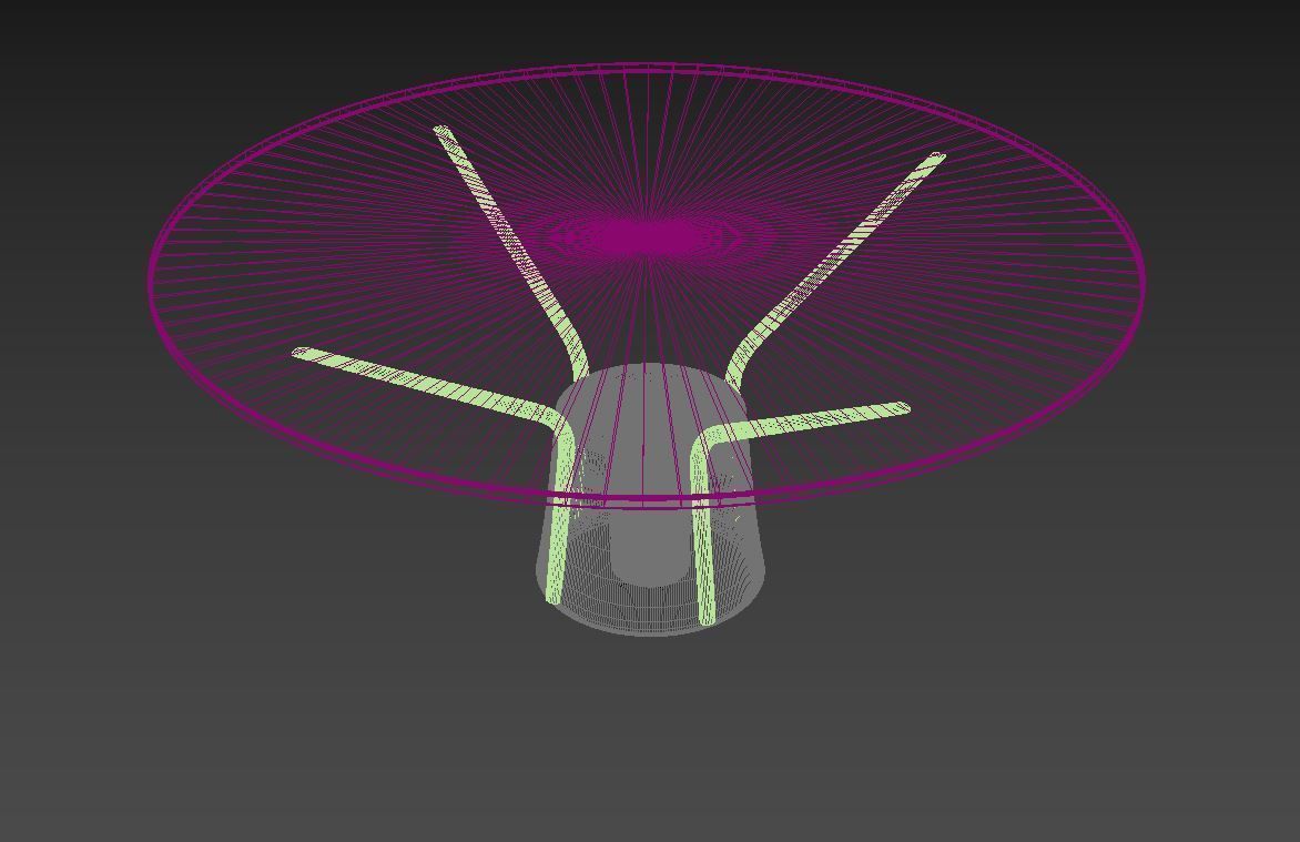 Coffee Round Table Low-poly 3D model_9