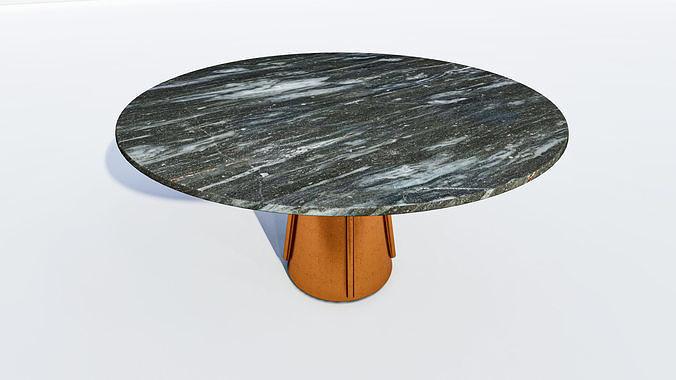 Coffee Round Table Low-poly 3D model 4