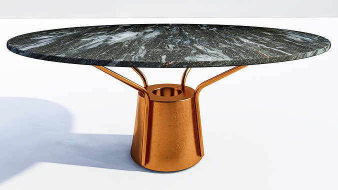Coffee Round Table Low-poly 3D model 5