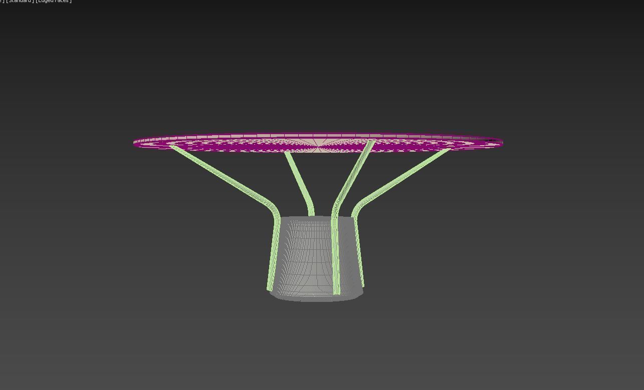 Coffee Round Table Low-poly 3D model_13