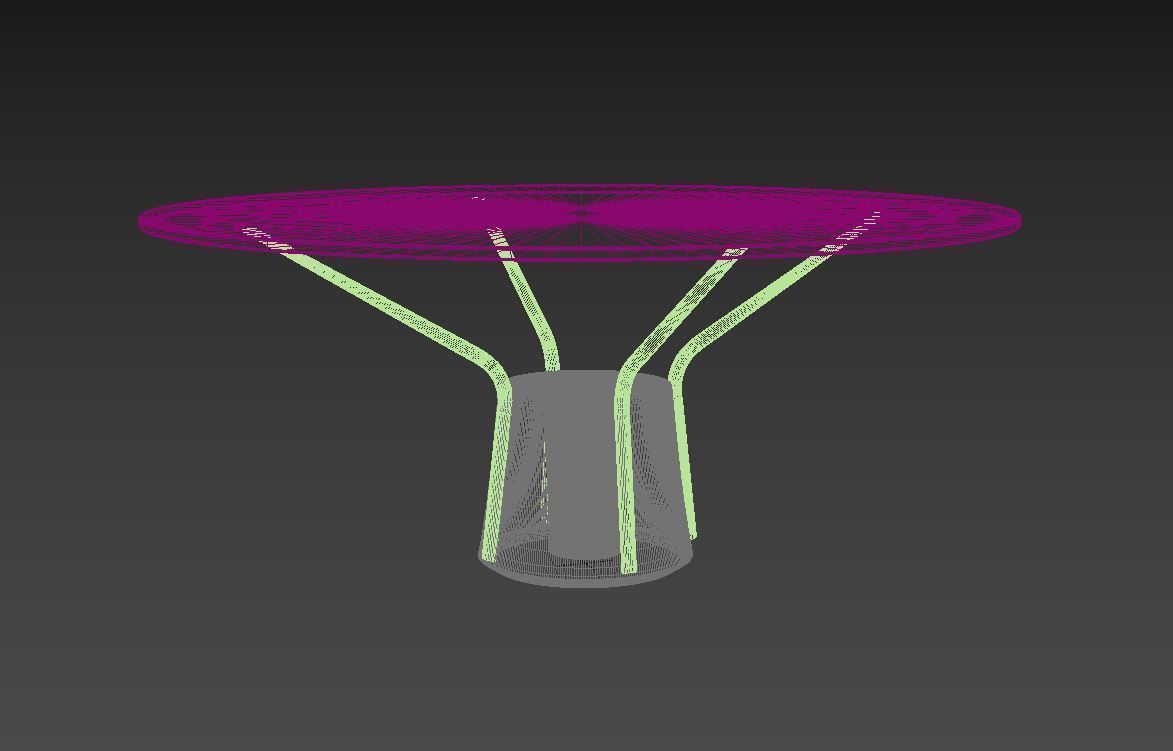 Coffee Round Table Low-poly 3D model_8