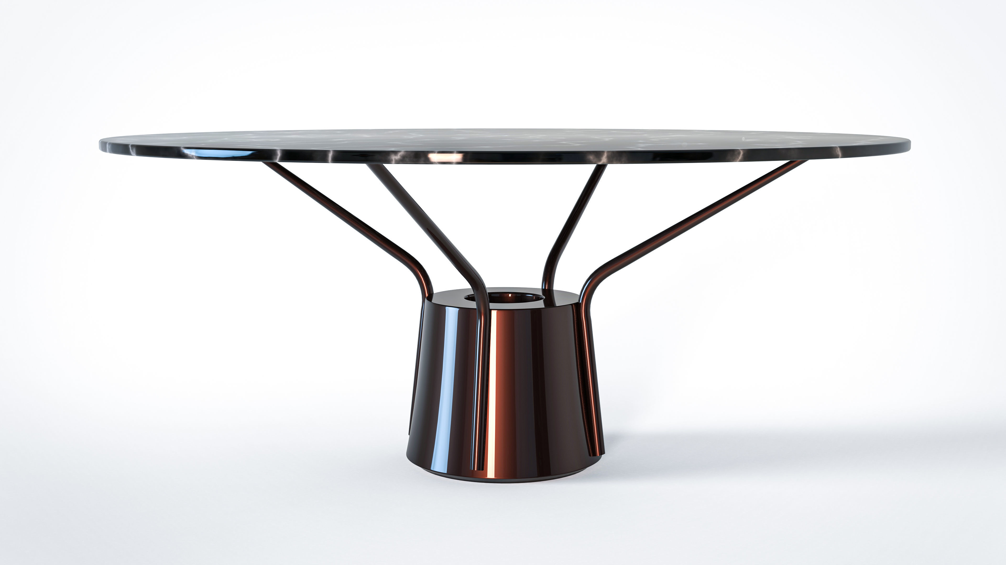 Coffee Round Table Low-poly 3D model_1