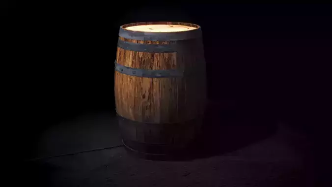 Barrel wine table lamp