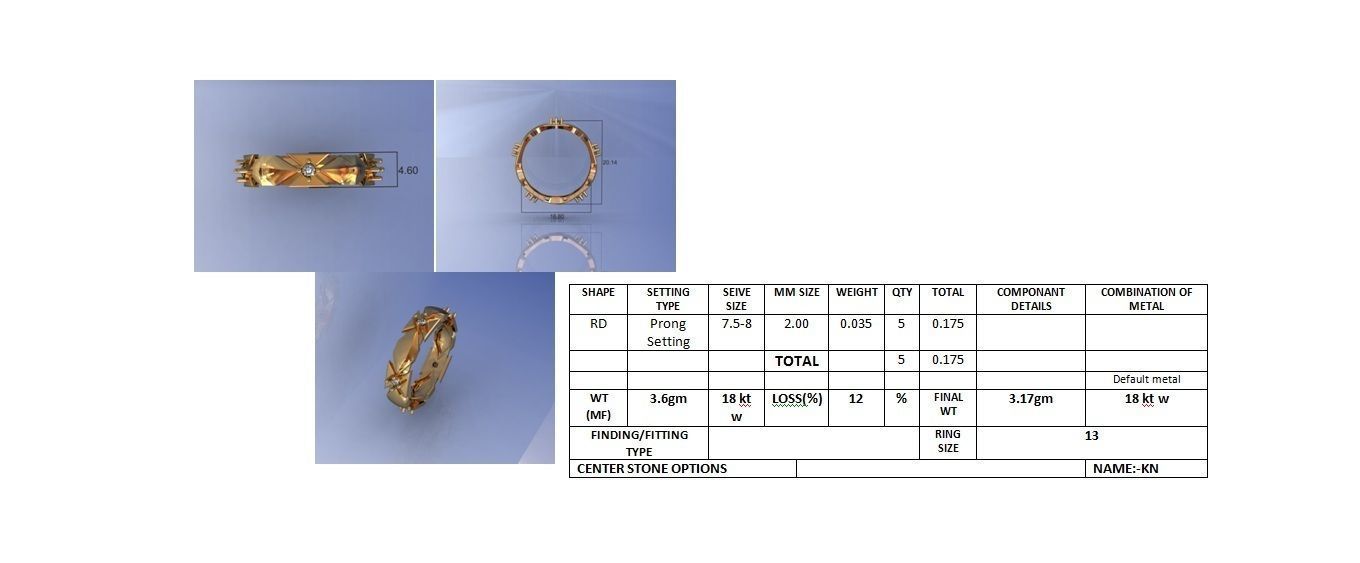 Band ring - 4 3D print model_3