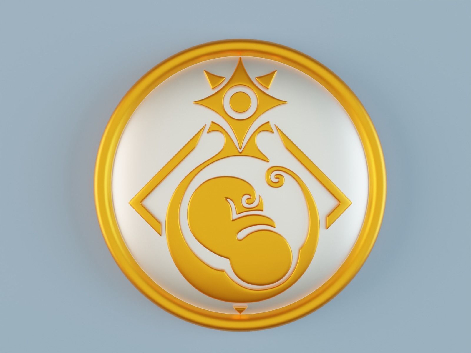 Genshin Impact Albedo Emblem pendant 3D print model_10