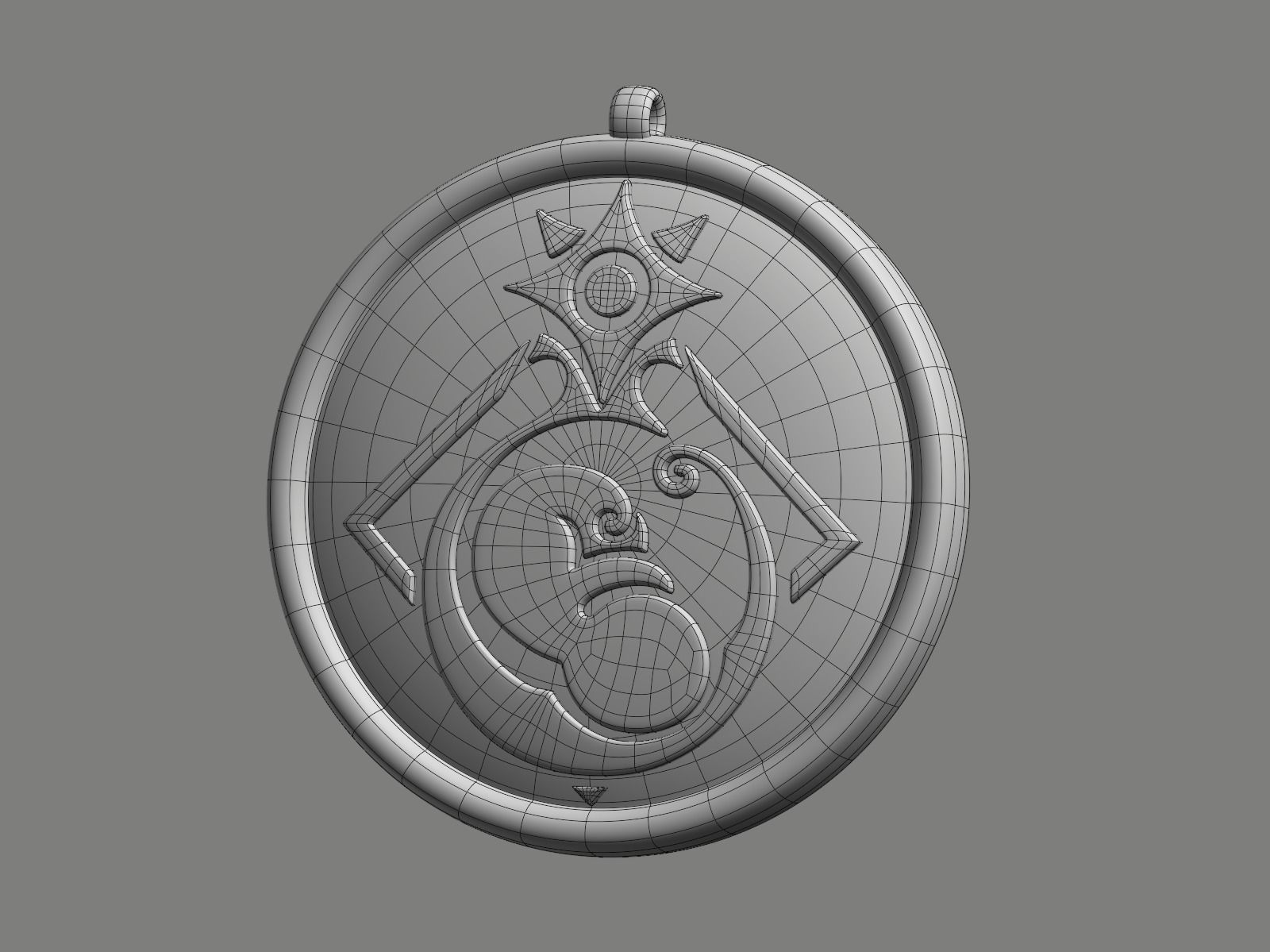 Genshin Impact Albedo Emblem pendant 3D print model_7