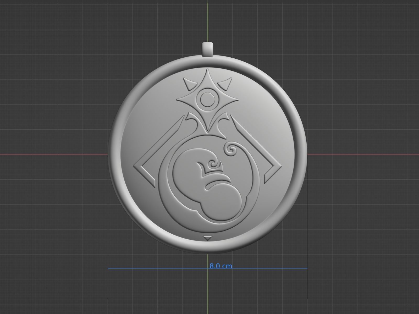 Genshin Impact Albedo Emblem pendant 3D print model_3