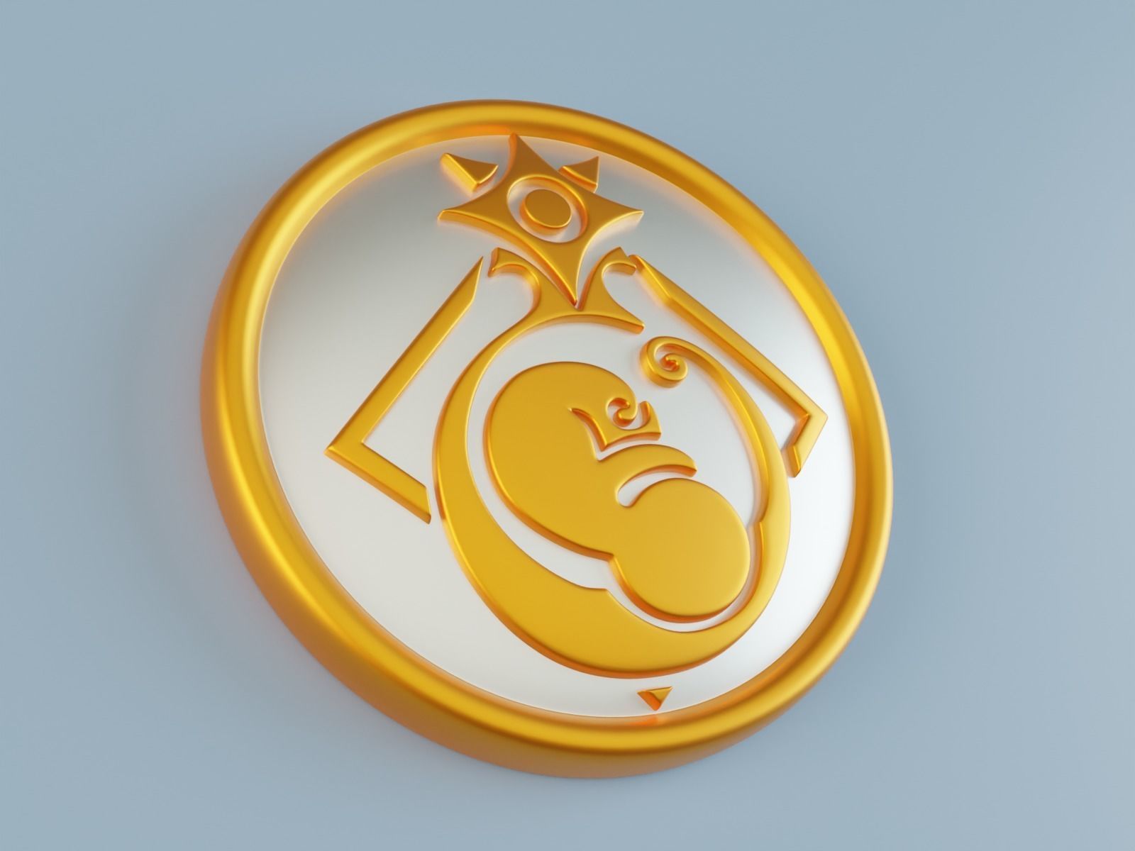 Genshin Impact Albedo Emblem pendant 3D print model_8