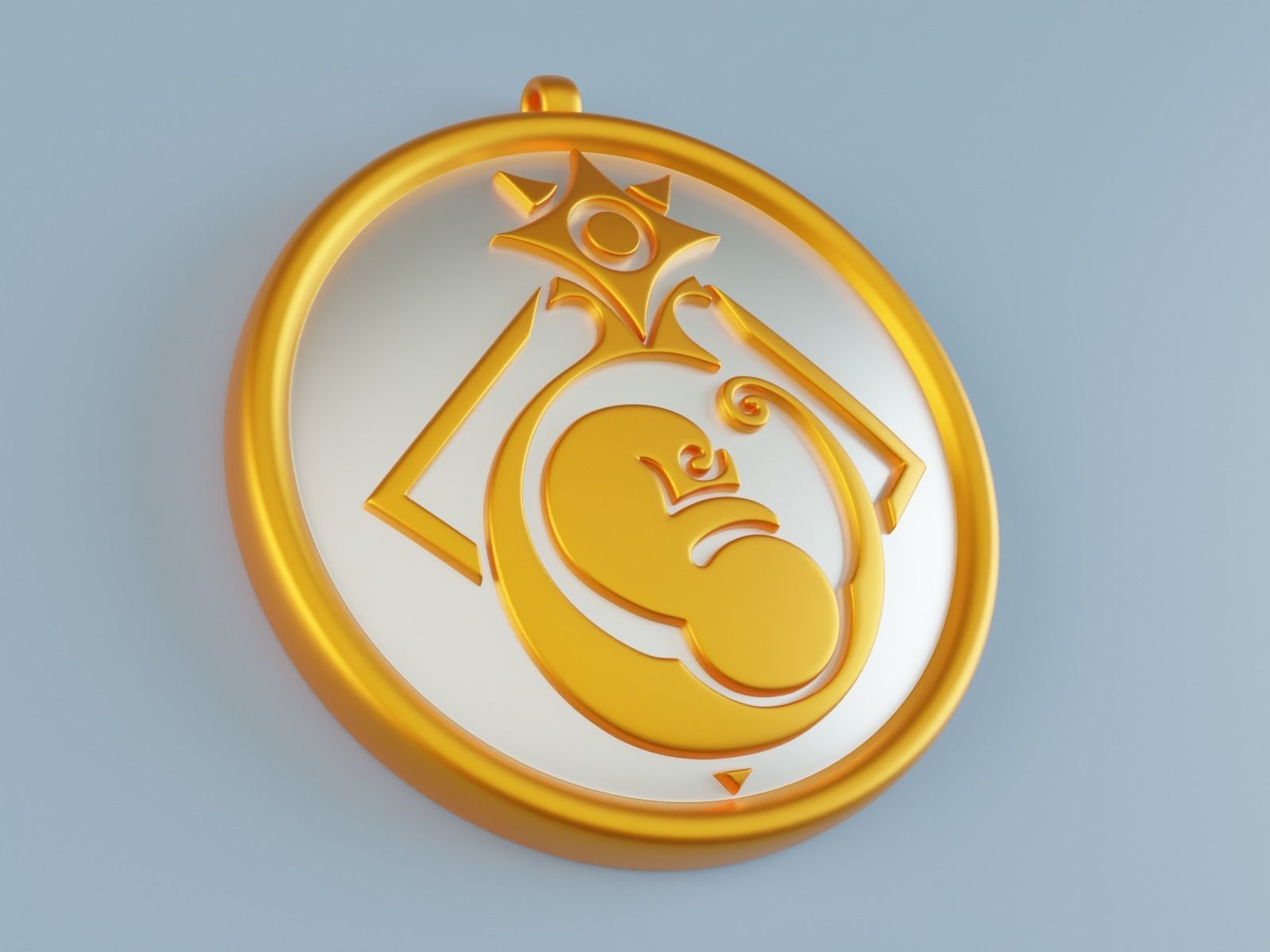 Genshin Impact Albedo Emblem pendant 3D print model_1