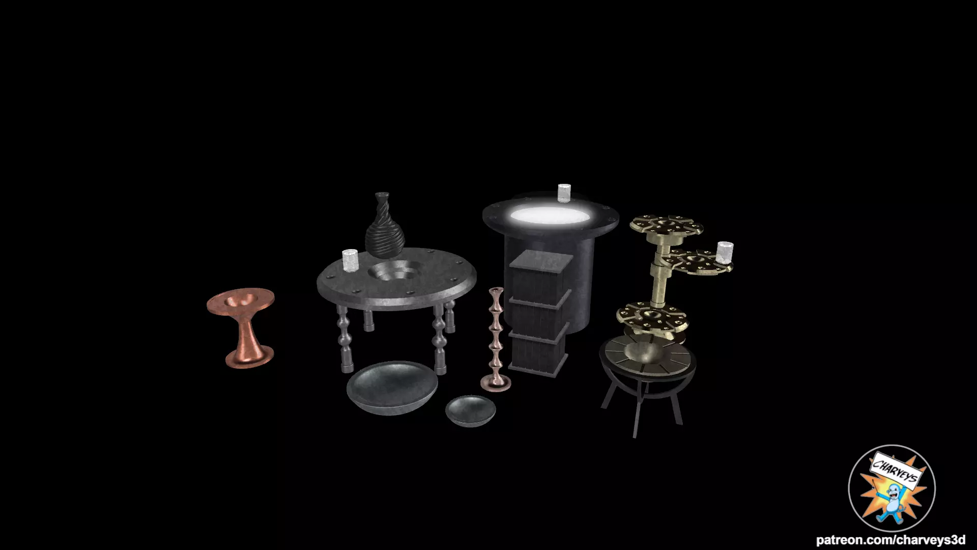 Star Wars Jabbas Palace Accessories for action figures 3D print model_0