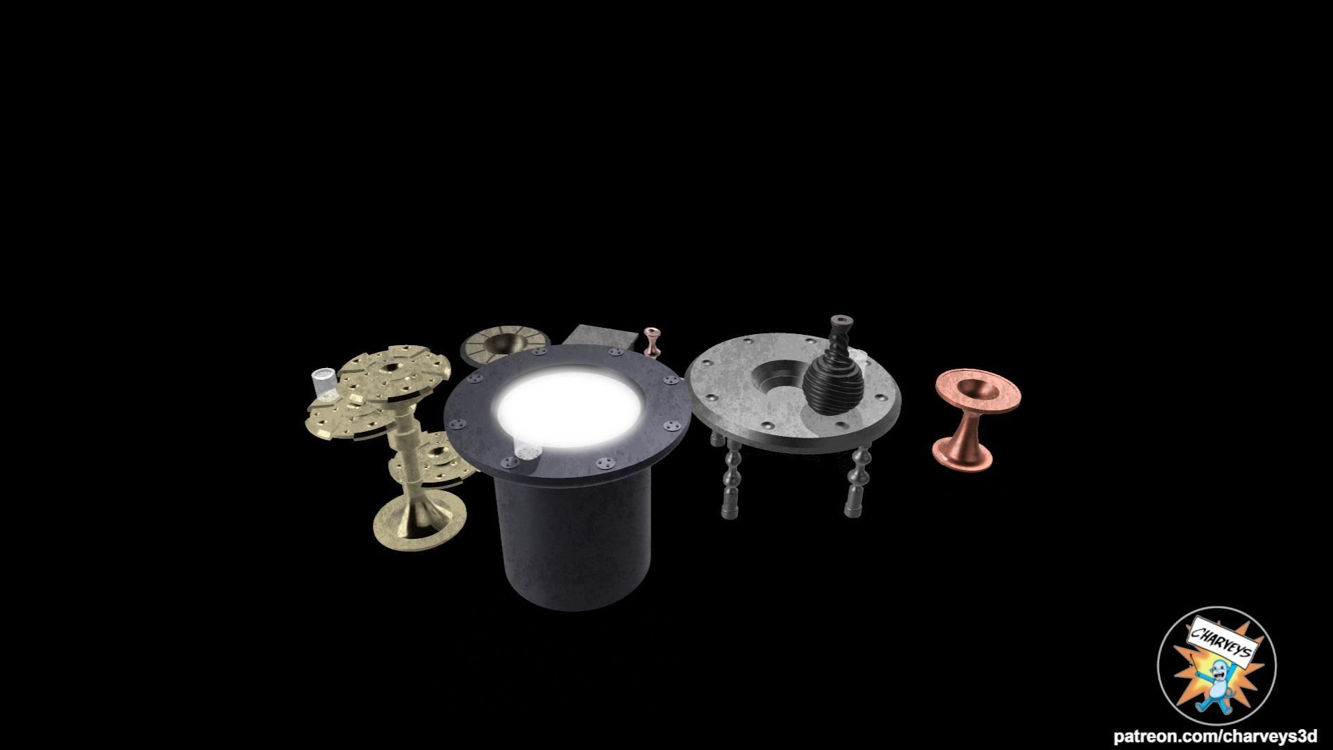 Star Wars Jabbas Palace Accessories for action figures 3D print model_3