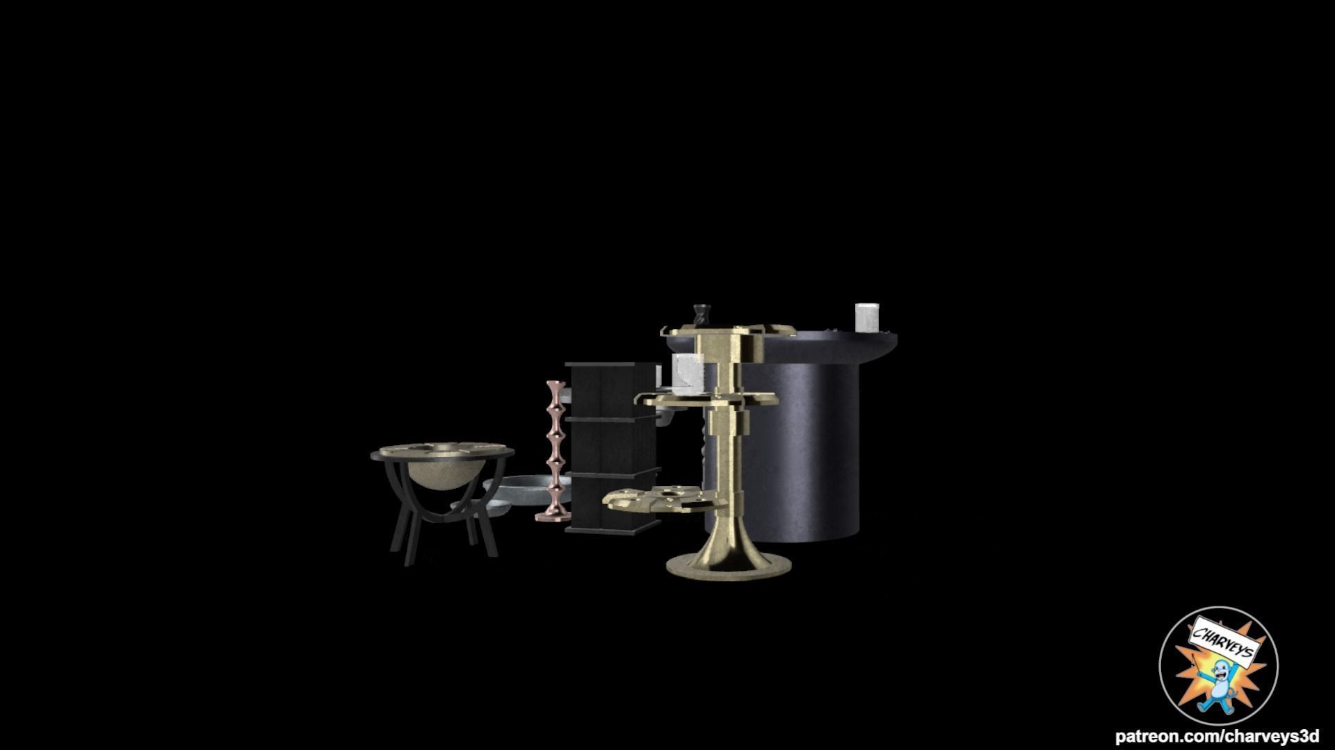 Star Wars Jabbas Palace Accessories for action figures 3D print model_4