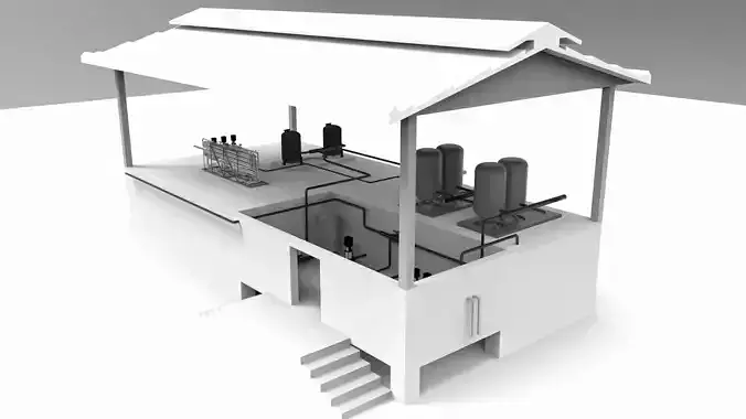 Water Treatment Plant 3D model