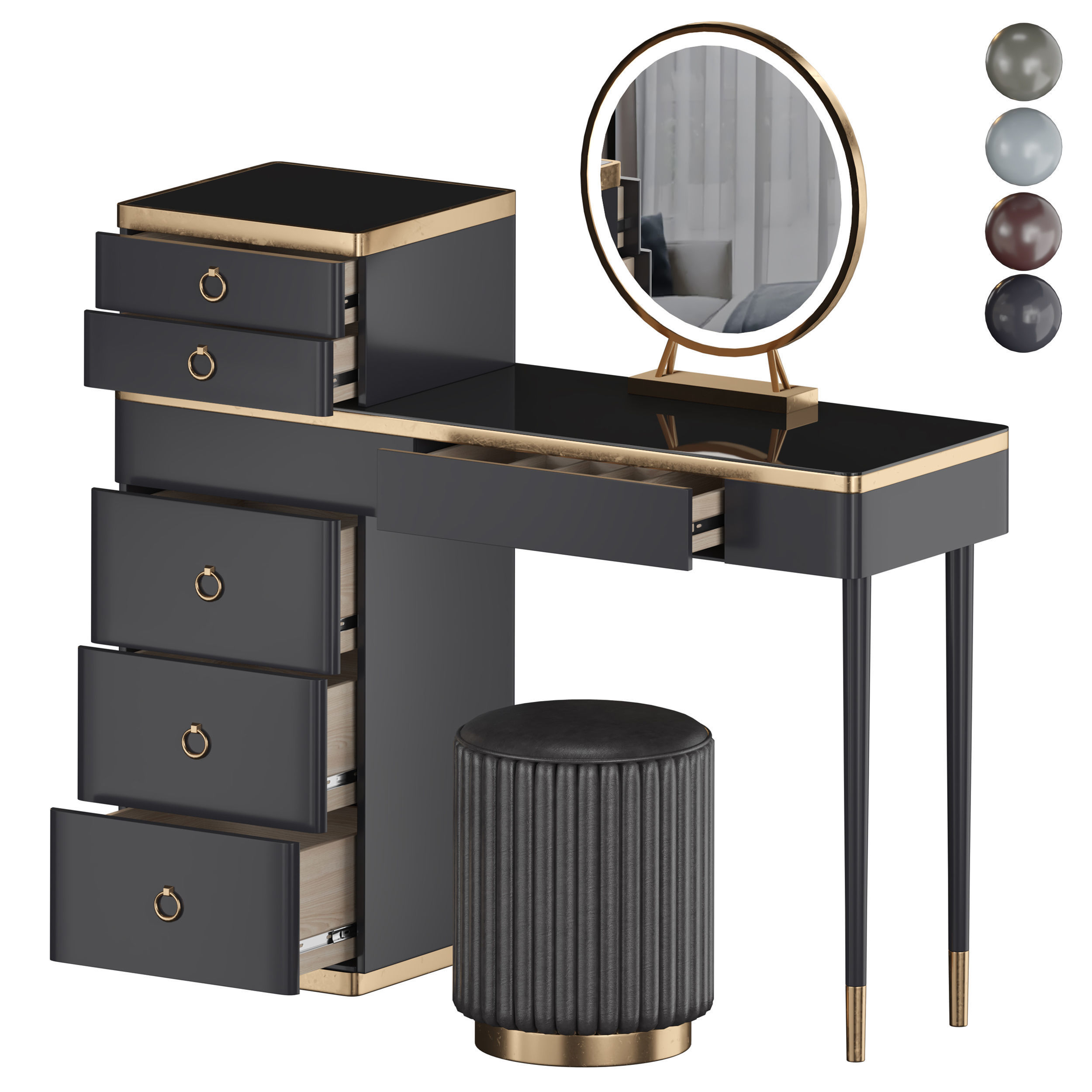 20 dressing table 3D model_9