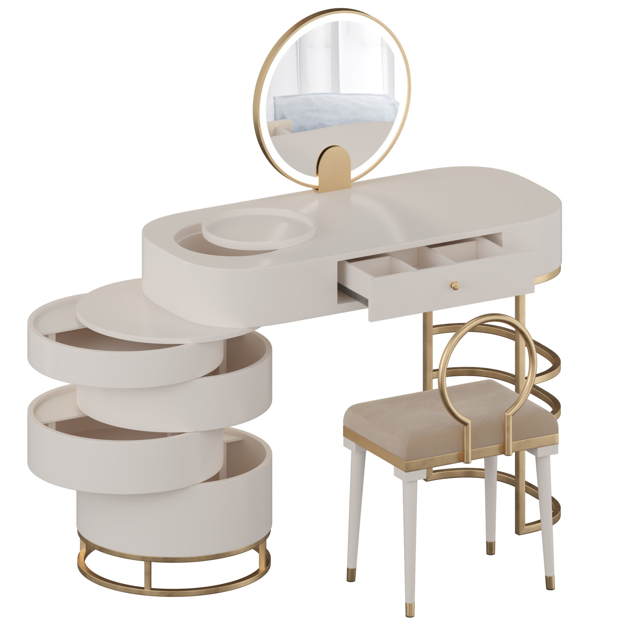 20 dressing table 3D model_4
