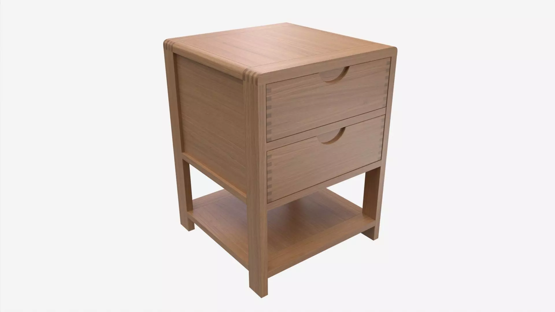 Bedside Cabinet 2 Drawer Ercol Bosco 3D model_0