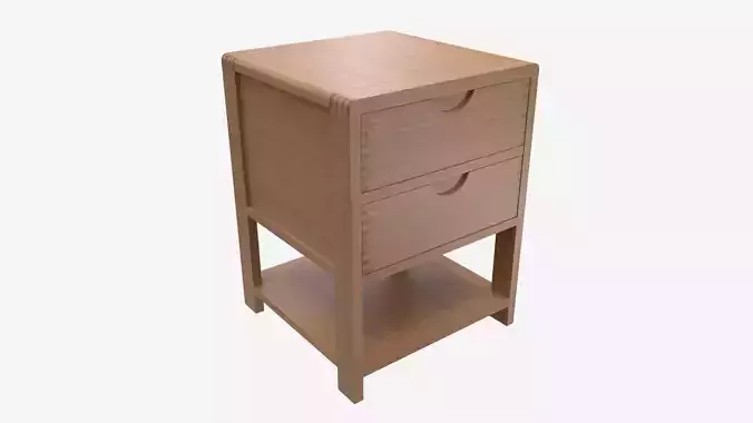 Bedside Cabinet 2 Drawer Ercol Bosco 3D model