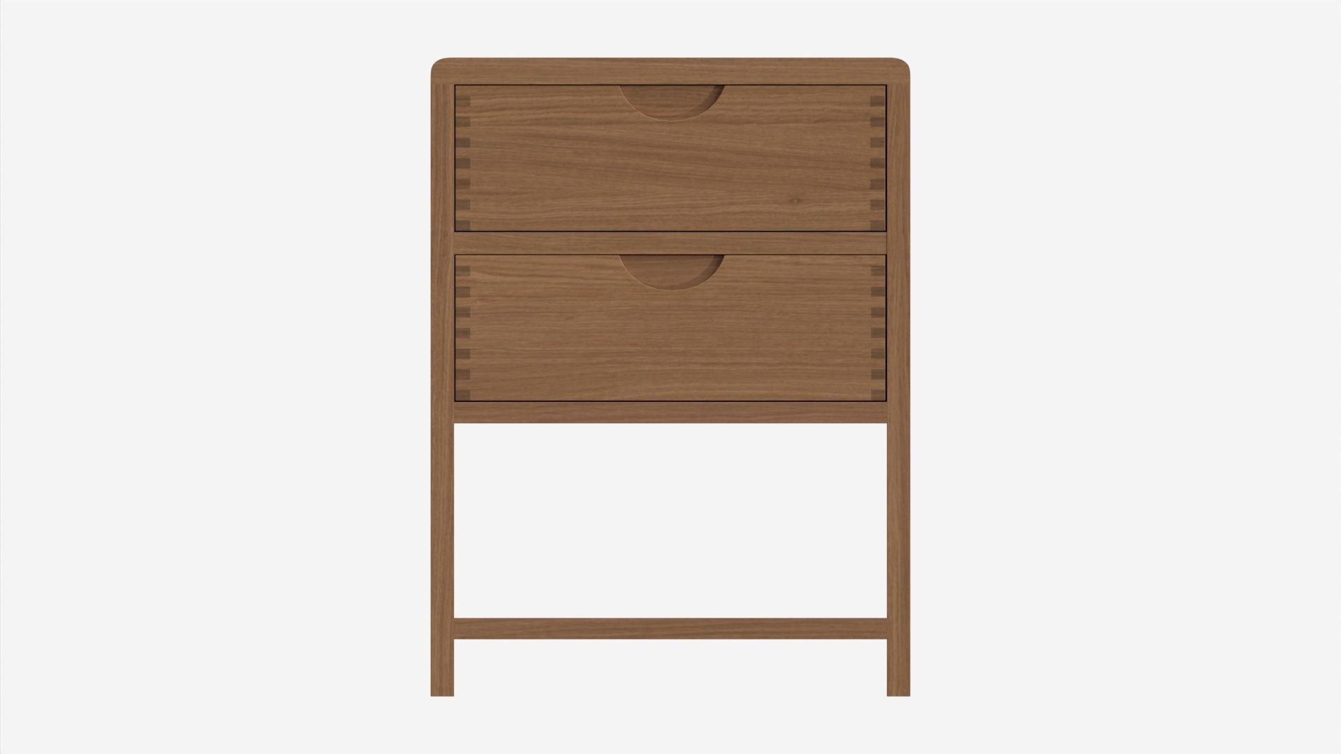 Bedside Cabinet 2 Drawer Ercol Bosco 3D model_4
