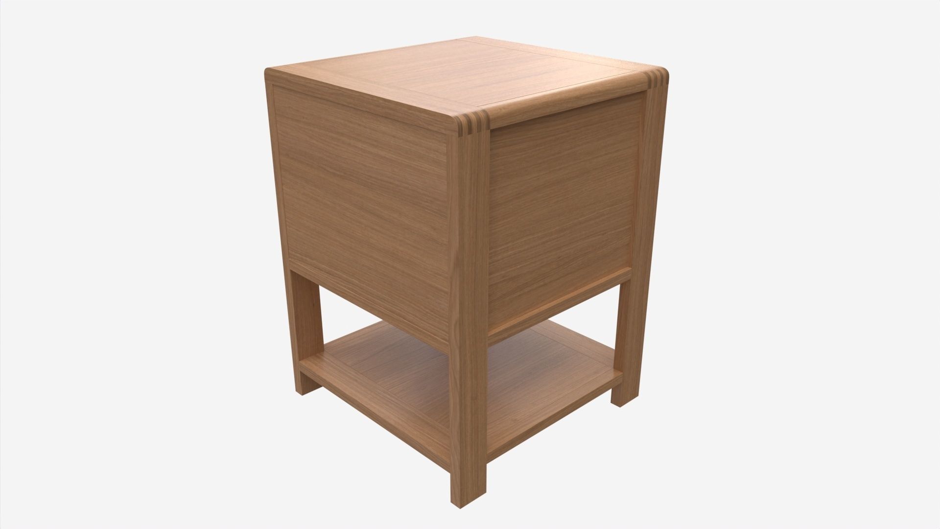 Bedside Cabinet 2 Drawer Ercol Bosco 3D model_1