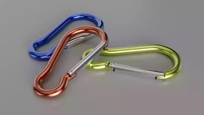 Carabiner Hook Model Prop 3D