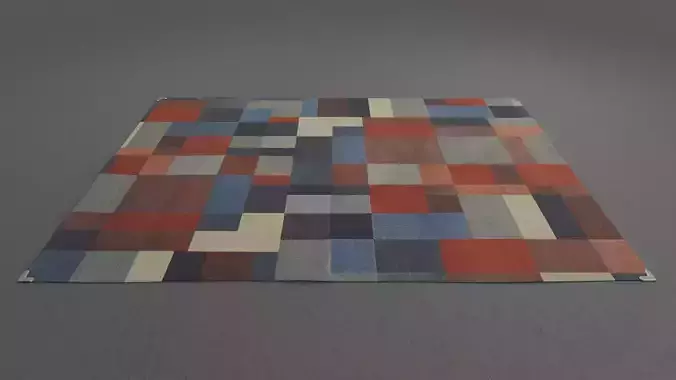 Carpet B rug with and squares