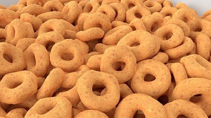 Bowl of Honey Cheerios 3D model 4