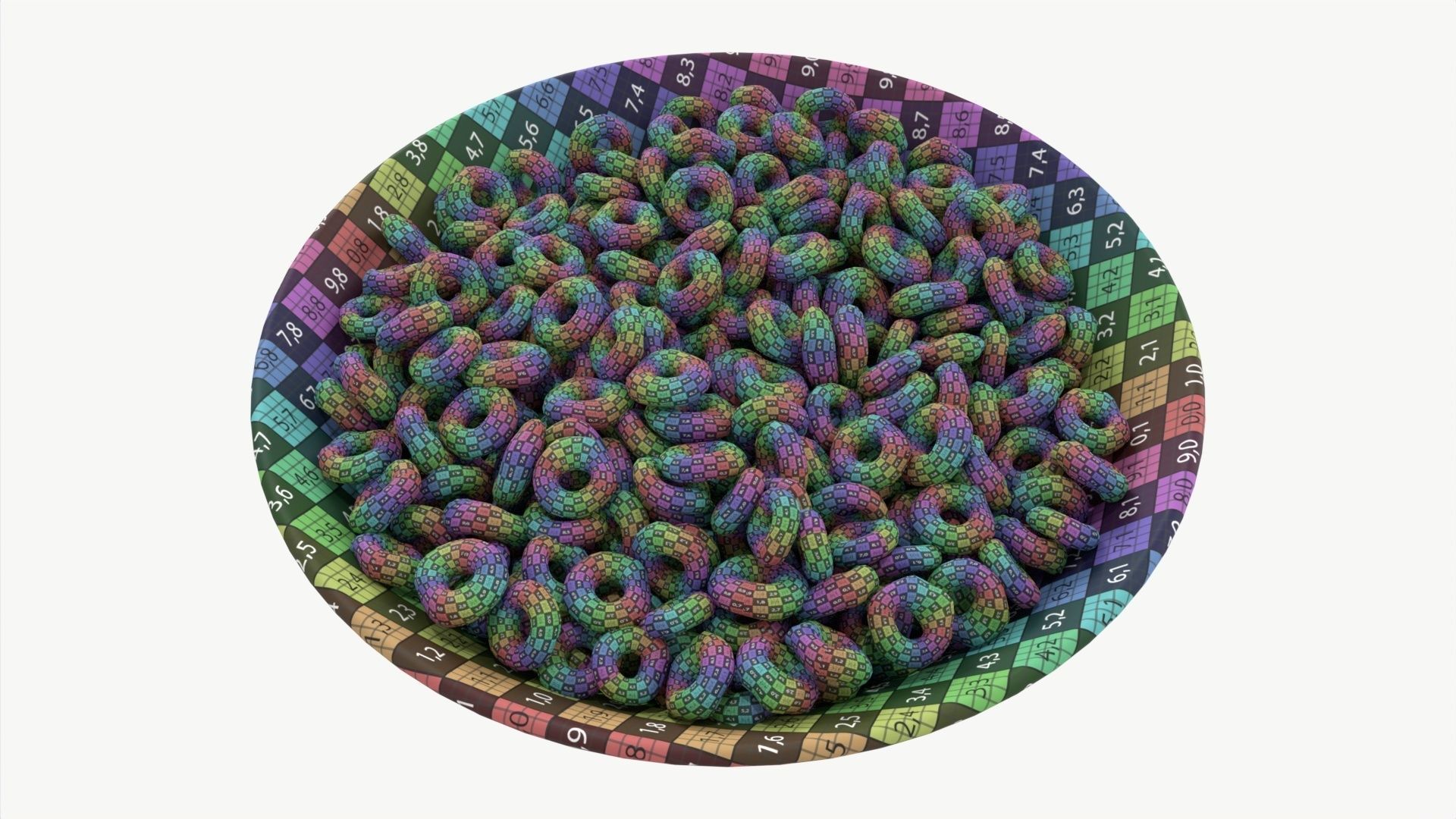 Bowl of Honey Cheerios 3D model_7