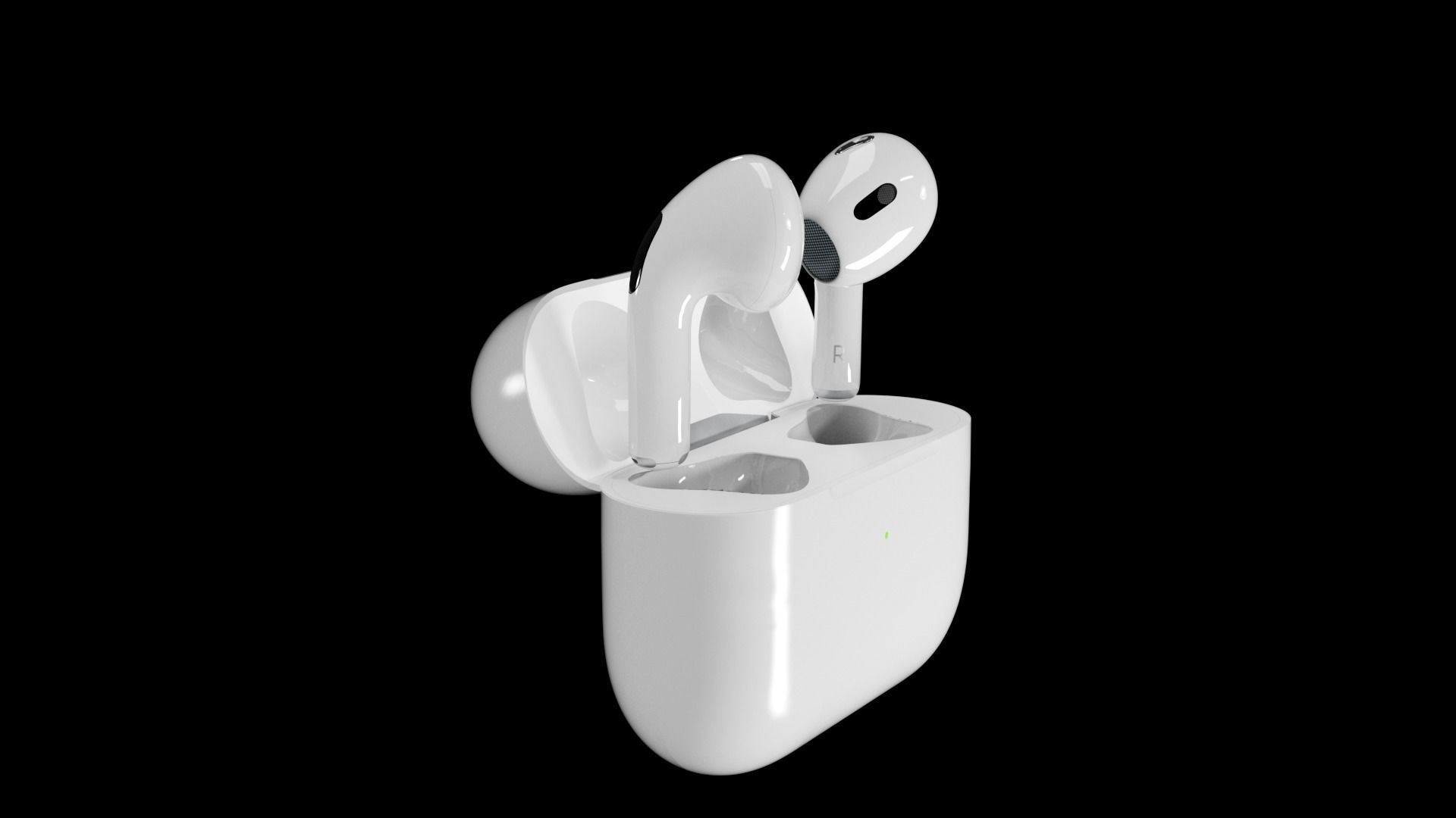 Airpod3 3D model - Animated  Low-poly 3D model_5