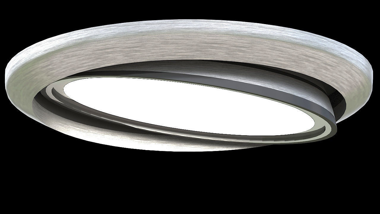 single ceiling halogen light 3D model_1