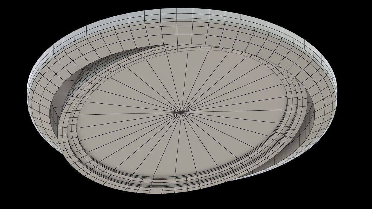 single ceiling halogen light 3D model_5