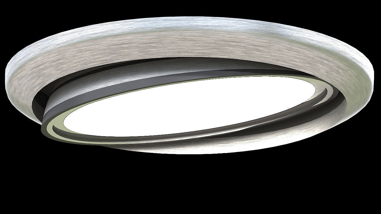 single ceiling halogen light 3D model_3
