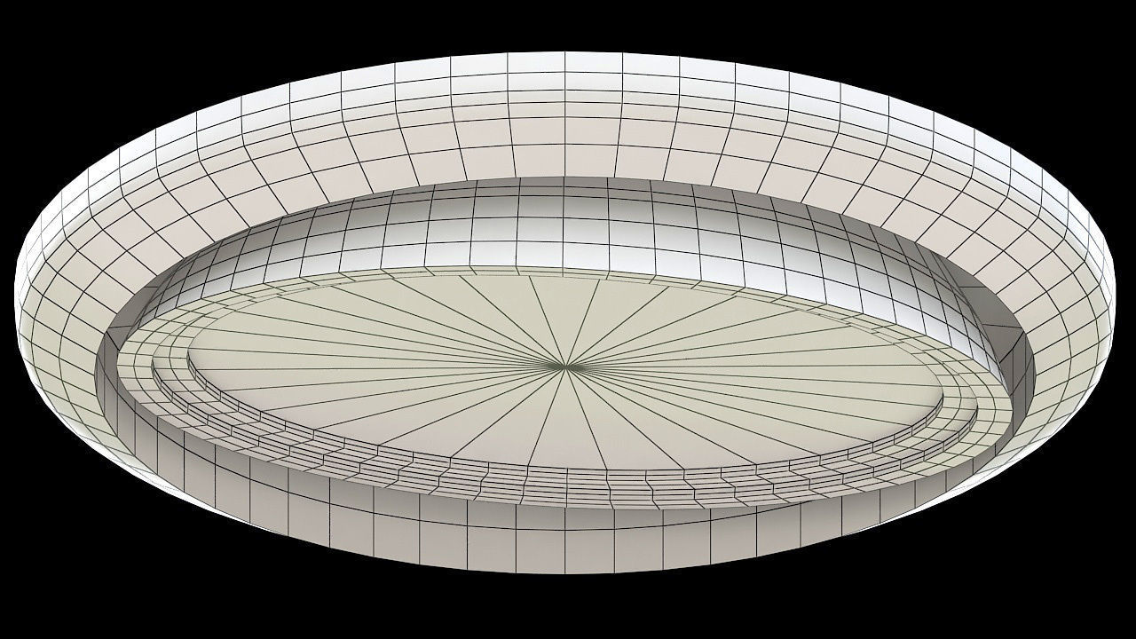 single ceiling halogen light 3D model_7