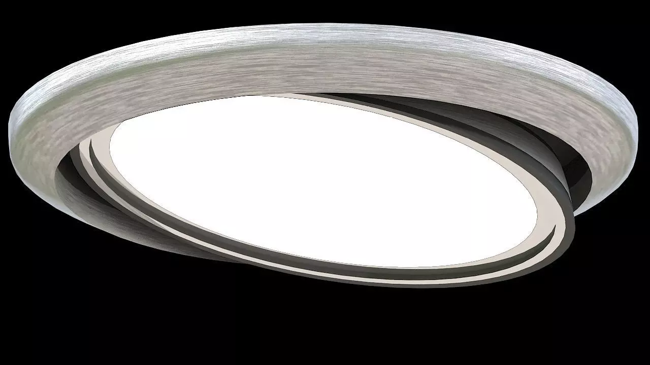 single ceiling halogen light 3D model_0