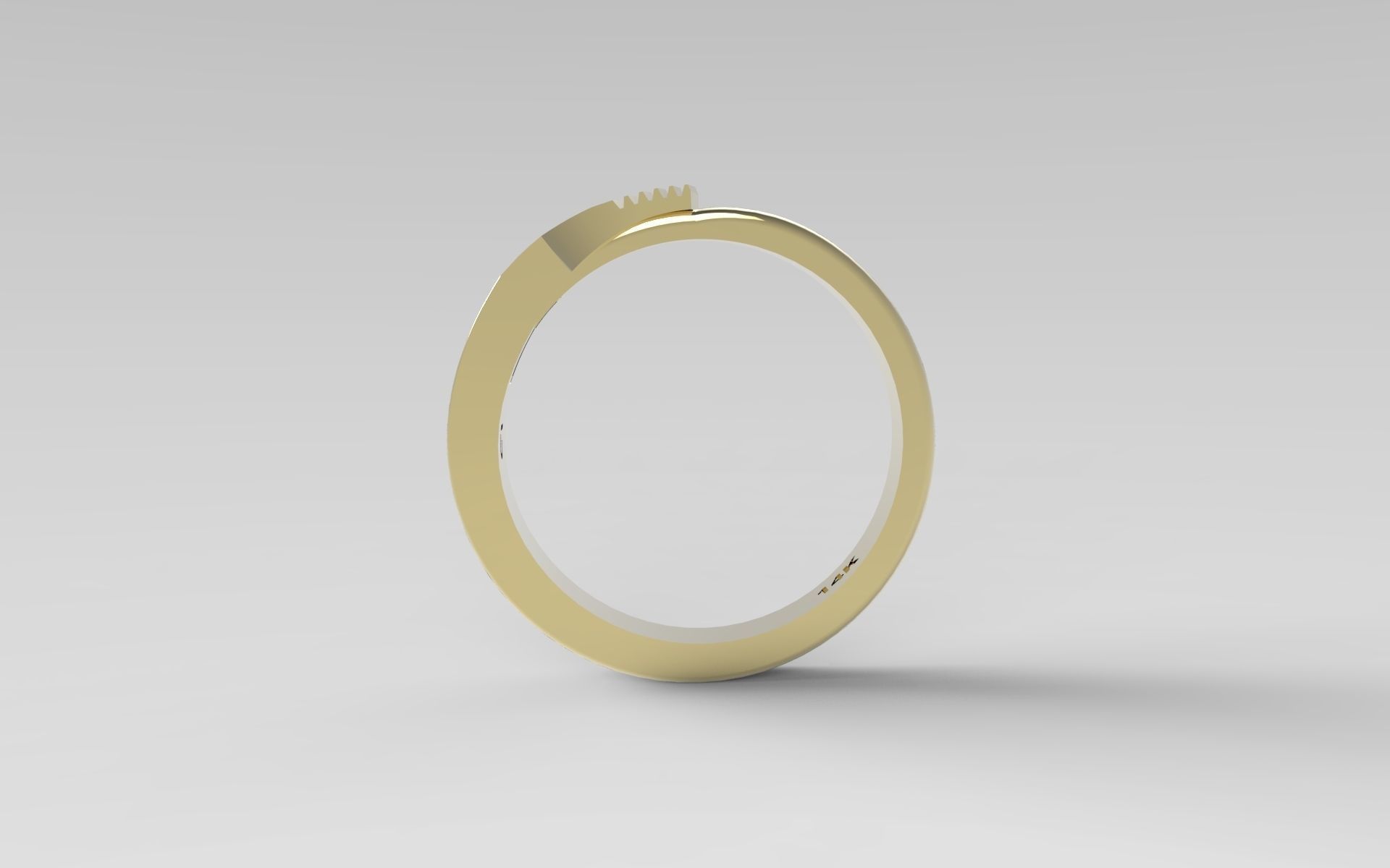 Feather ring 3D print model_2