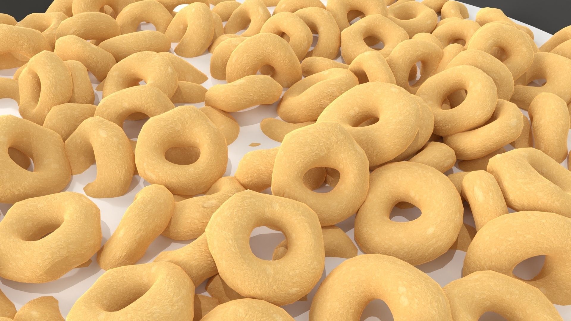 Bowl of Honey Cheerios with Milk 3D model_3
