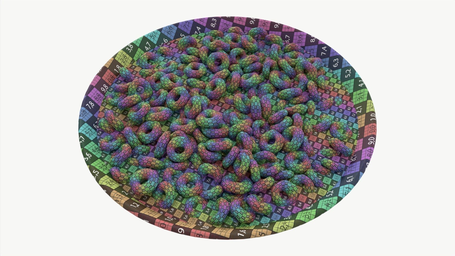 Bowl of Honey Cheerios with Milk 3D model_7