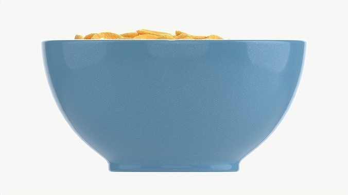 Bowl with Cornflakes 01 3D model 5