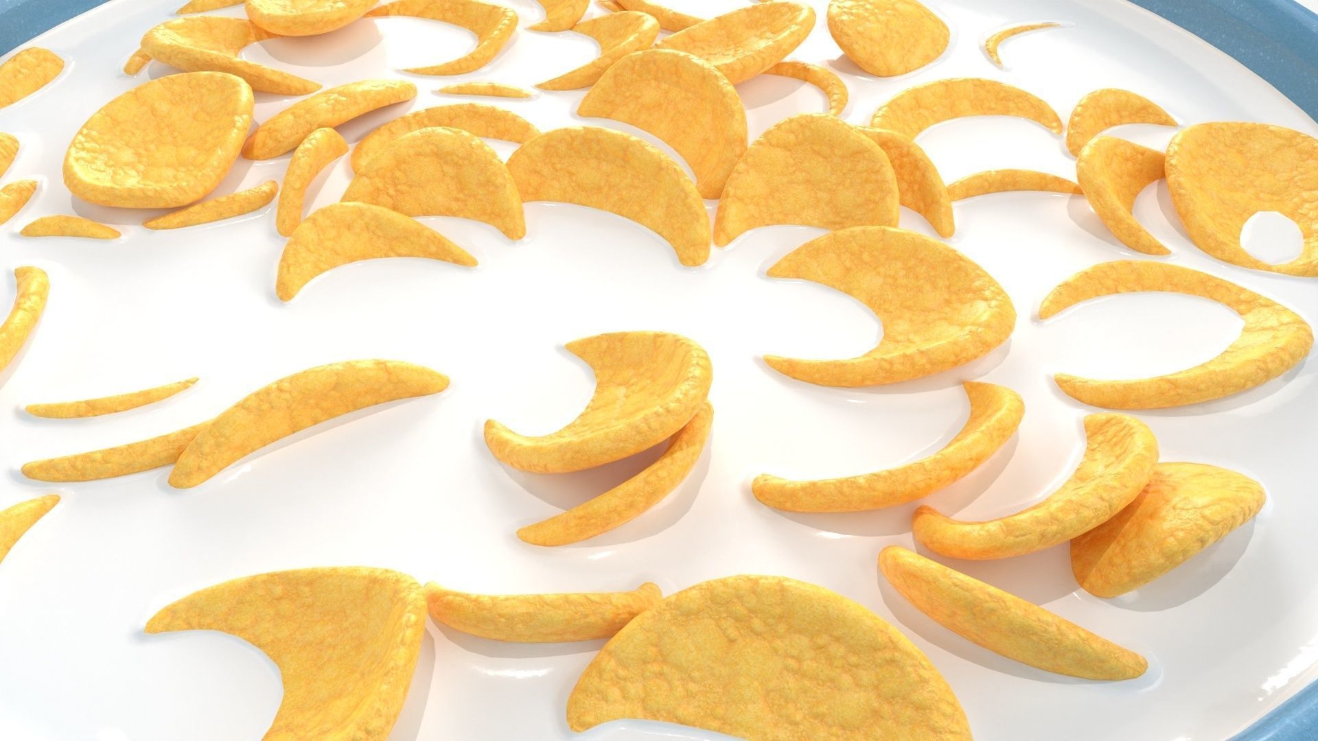 Bowl with Cornflakes 02 3D model_3