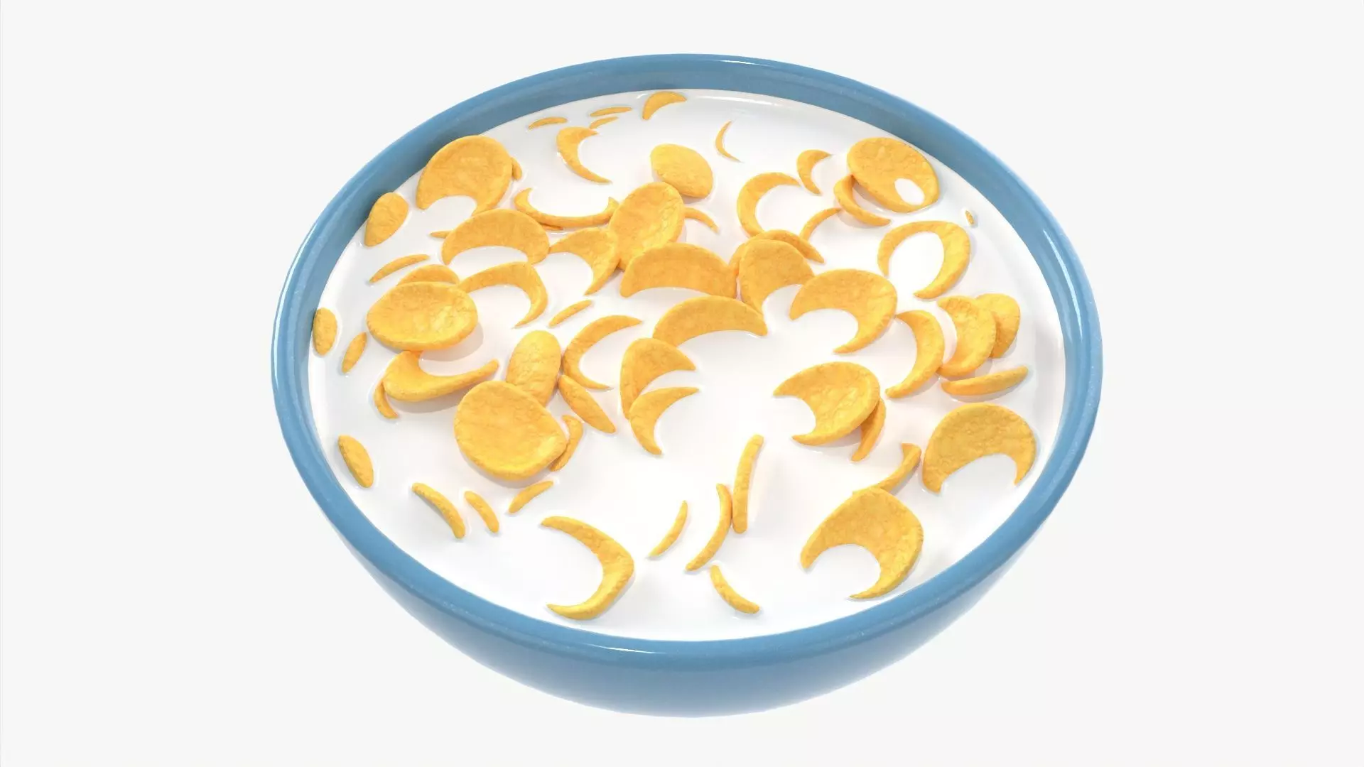 Bowl with Cornflakes 02 3D model_0